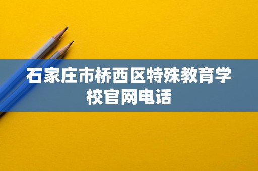 石家莊市橋西區特殊教育學校信息技術咨詢服務指南